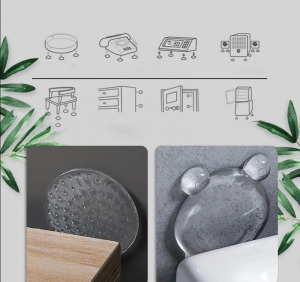 Öntapadós szilikon ajtóütköző (10 db), golflabda