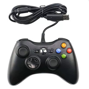 USB Gamepad, PC/PS3 kompatibilis, gaming kontroller, vezetékes, fekete