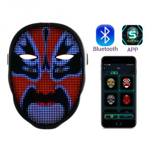 Világító LED arcmaszk bluetooth alkalmazással