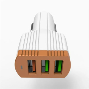 Ldnio szivargyújtó USB töltő, 3xUSB, Quick Charge 3.0, 5V/7A, fehér