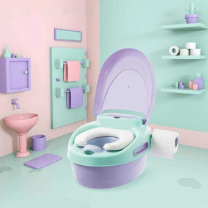 Hordozható WC ülőke, lila 3 az 1-ben
