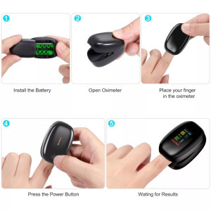 Digitális véroxigénmérő, pulzoximéter, véroxigén/szívritmus/perfúziós index