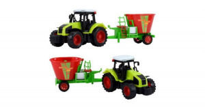 Távirányítós akkumulátoros traktor utánfutóval