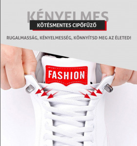 Kötésmentes cipőfűző - fehér