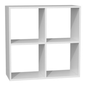 Drohmo Malax 2X2 polc, 74x75x30 cm, fehér