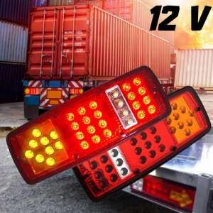 Univerzális hátsó LED lámpa, párban- utánfutó 12 V, 33 db LED
