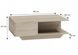 Odell Denver dohányzóasztal, sonoma