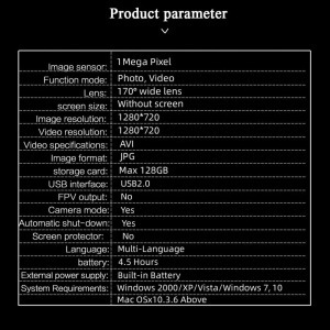 Motoros/Kerékpáros menetrögzítő kamera, IP67, 960p HD, éjszakai mód, fekete