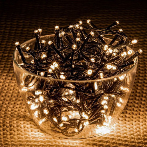 Dekortrend Basic 40 LED fényfüzér timer funkcióval, meleg fehér, elemes