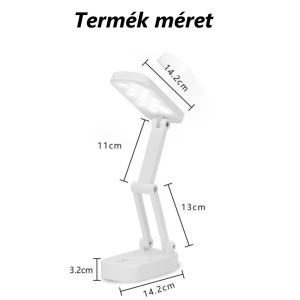 Asztali LED Lámpa, állítható fényerő és színhőmérséklet, akkumulátor