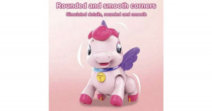 Elemmel működtethető, álomszerű egyszarvú játék fénnyel és zenével gyermekeknek