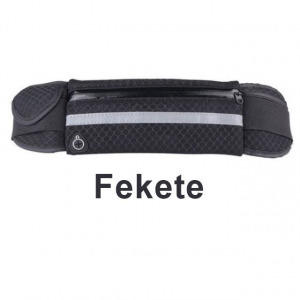 Övtáska, futóöv, futó övtáska, sportöv fekete