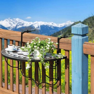 Lehajtható balkon asztal - barna