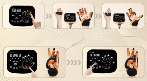 Rehabilitációs robotkesztyű -bal és jobb kézre, fejlett ujjtréning, bionikus mozgástámogatás - XL