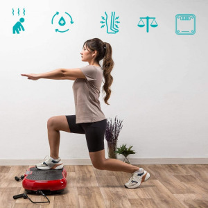 Vibrációs tréner 200W, fekete-piros