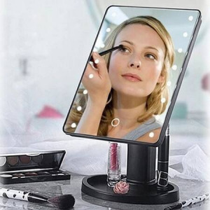 180 fokkban forgatható profi sminktükör -Led világítással - fehér