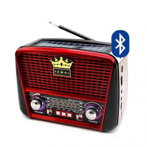 Retro napelemes bluetooth hordozható multimédia lejátszó