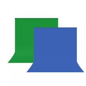 Hakutatz zöld- kék studió háttér anyag 150cm*190cm + 4 rögzítő kampó