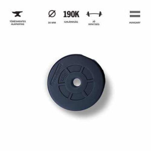 GazoFitness kézi súlyzó 2 x 16,5kg (össz: 33kg) menetes súlyzórúddal