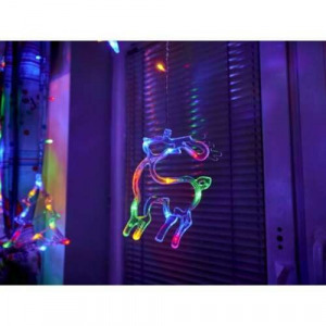 LED lámpák rénszarvas függöny 2.5m 138 multicolor