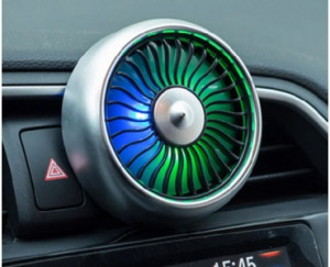 Autós mini ventilátor USB-vel - ezüst színben - MS-125