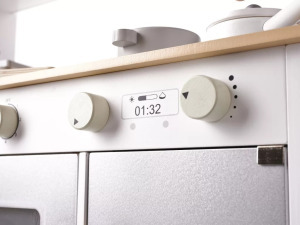 Játékkonyha gyerekeknek - 82 cm magas, modern stílus, kiegészítőkkel