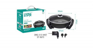 Nagyméretű elektromos serpenyő, főzőedény, 1500W, 4,5L