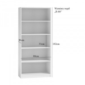 Odell R80 polcos szekrény, 80x182x30 cm, sonoma