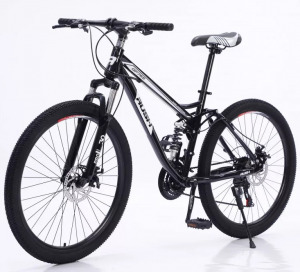 Rush B159-Black MTB kerékpár tárcsafékes összteleszkópos fekete
