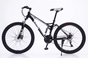 Rush B159-Black MTB kerékpár tárcsafékes összteleszkópos fekete