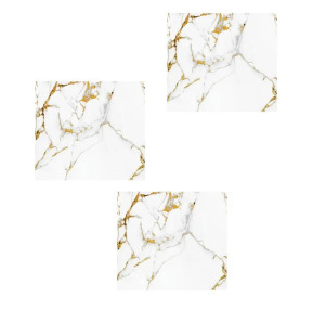 Öntapadós imitációs falmatrica/tapéta 60x60 cm - 12 db/csomag - fehér alapon barna-szürke márvány minta