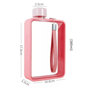 A5 lapos kulacs (380 ml) rózsaszín