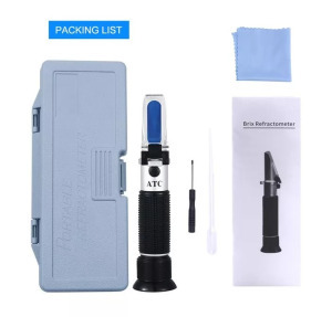 Hordozható alkoholfok refraktométer, pálinkafőzéshez, 0-80%, optikai mérő