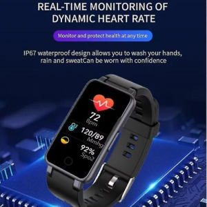 ActiveSense fekete okoskarkötő - pulzus, vérnyomás, véroxigénszint mérés