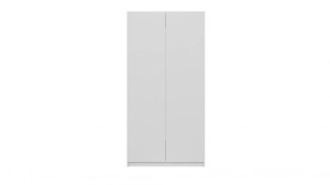 Drohmo SD-90 gardróbszekrény akasztós és polcos résszel, 90x180x50 cm, fehér