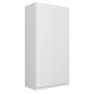 Drohmo SD-90 gardróbszekrény akasztós és polcos résszel, 90x180x50 cm, fehér