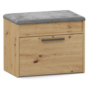 Shannan Parma cipősszekrény üléssel és tárolóval, 60x49x35 cm, tölgy