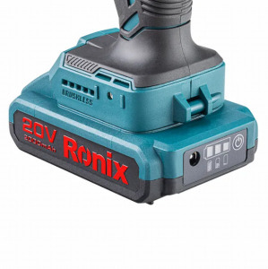 Ronix ütvefúró- csavarozó, 20V akkumulátoros, 13mm