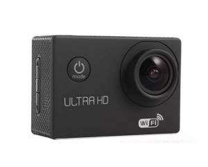 WiFi Sportkamera, 12MP akciókamera, Full HD, 60FPS, 30m vízálló, A+ 170°, fekete