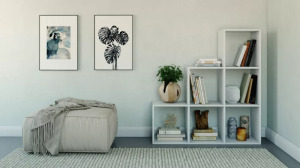 Drohmo Step 3X3 polc, 115x115x30 cm, fehér