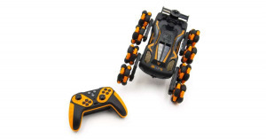 Távirányítós nyolckerekű póklábú kaszkadőr autó