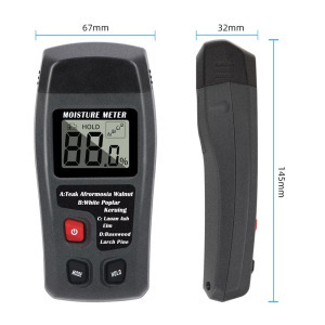 Professzionális digitális nedvességmérő, fa, papír, karton nedvesség mérése
