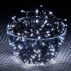Dekortrend Basic 40 LED fényfüzér timer funkcióval, elemes, hideg fehér
