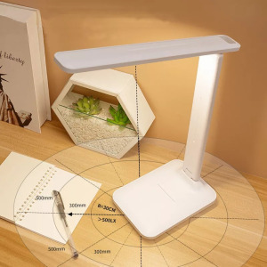 Asztali LED lámpa, állítható fényerő, 3 színhőmérséklet, akkumulátor