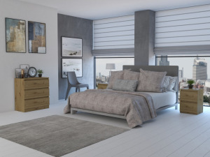 Shannan M2 éjjeliszekrény, 30x40x30 cm, tölgy