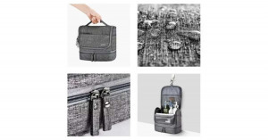 Felakasztható kozmetikai táska, hőtartó zsebbel, 25 x 20 x 14,5 cm