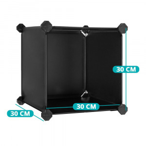 Kombinálható tároló kocka 15 db, fekete