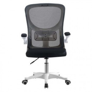 Ergonomikus irodai szék felhajtható könyöktámasszal, fehér