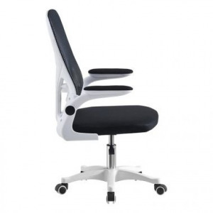 Ergonomikus irodai szék felhajtható könyöktámasszal, fehér