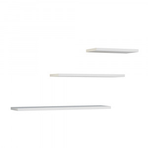 Drohmo Tobi 3P fali lebegőpolc (3db), 60x1.8x15 cm, fehér